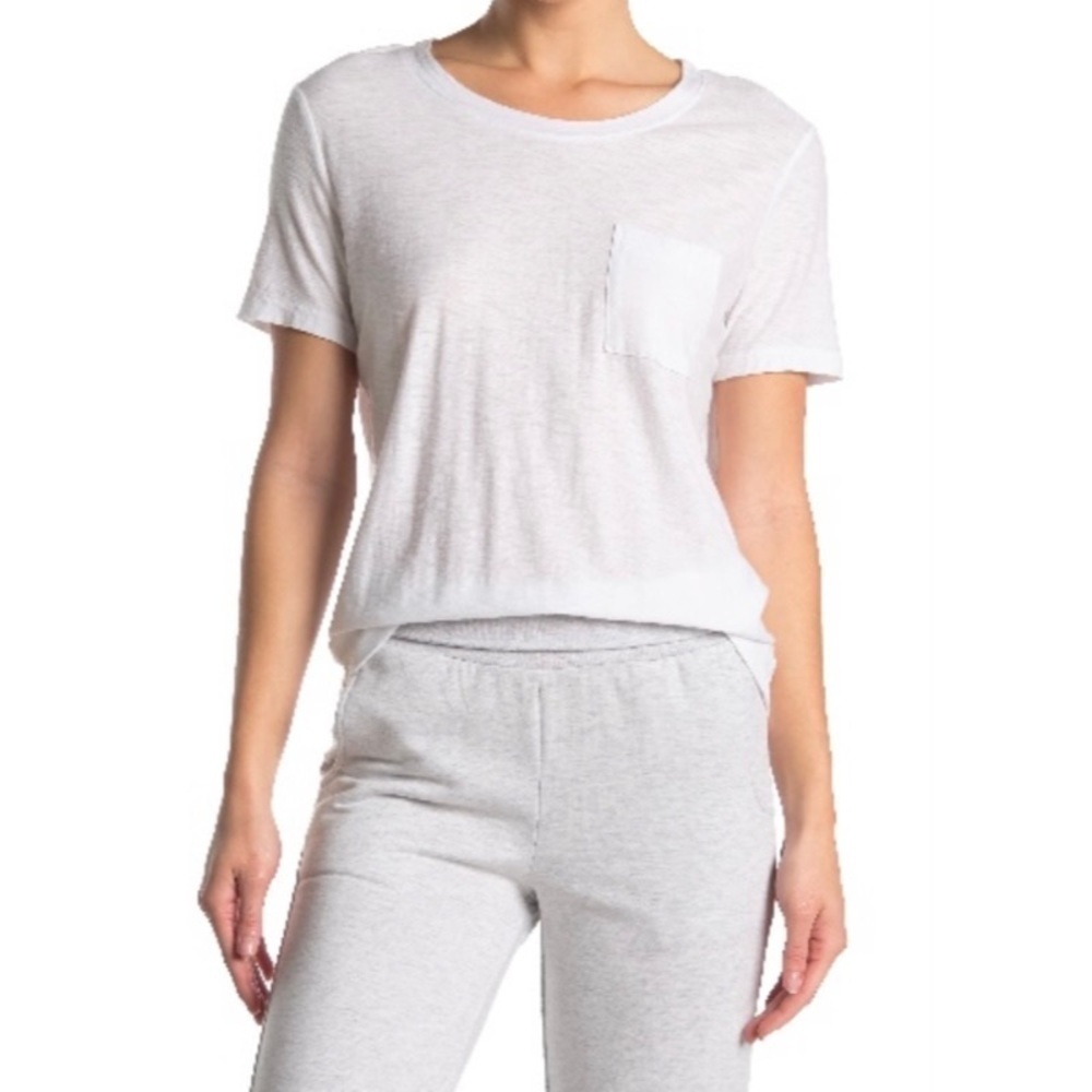 NEW STANDARD JAMES PERSE Crewneck Pocket T-Shirt in White